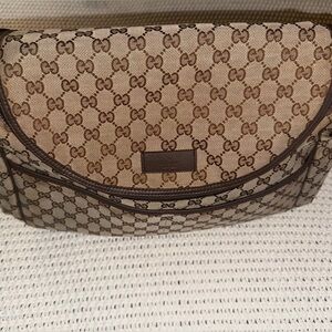 Gucci Beige and Brown Monogram Baby Bag